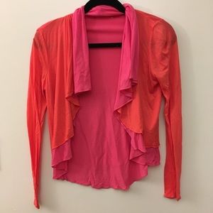 Elie Tahari Pink and Orange long sleeve sweater